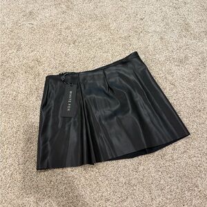 White Fox Black Mini Skirt